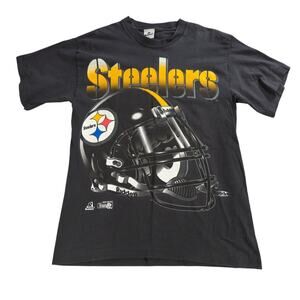 VTG 1994 Riddell Steelers T Shirt M Made USA NFL Pittsburgh Helmet Graphic Tee